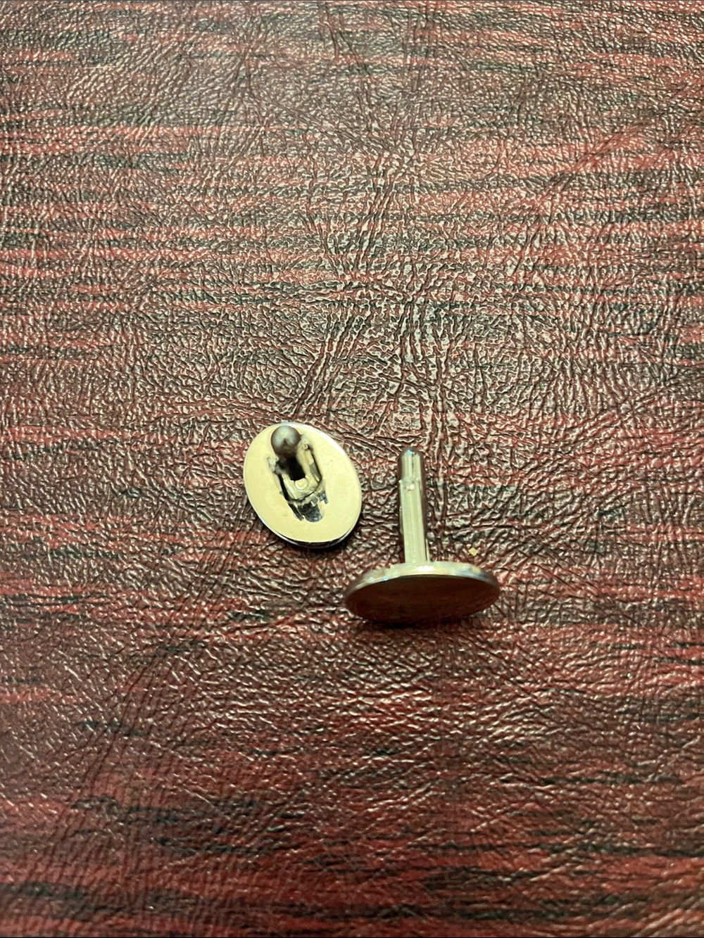 Silver Tone Metal Shirt Studs for Men - Single Pair-Vintage/ Monogrammed